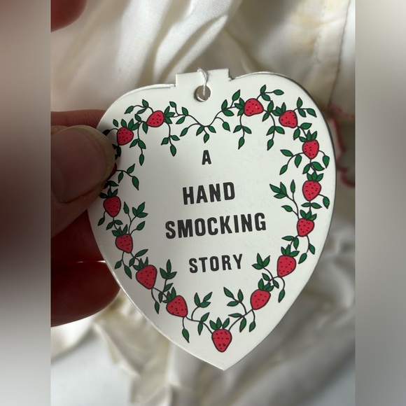 Vintage Baby Girls A Little Angel Blue Floral Collared Smocked Dress Size 6-9mo - Picture 11 of 13